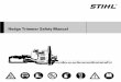 Hedge Trimmer Safety Manual - Stihlstatic.stihl.com/security_data_sheet/downloads/safety-… ·  · 2018-04-02Hedge Trimmer Safety Manual ... techniques outlined in the instruction
