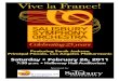 Vive la France! - Salisbury University€¦ · Vive la France! Featuring Sarah Jackson Principal Piccolo, ... Concertino for Flute & Orchestra, op. 107 Chaminade wrote the Concertino