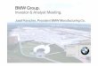 Investor & Analyst Meeting. - BMW Group - English Group. BMW Group Investor & Analyst Meeting at plant Spartanburg, April 2008 4 Plant Spartanburg Data. • Approx. 1,100 acres •