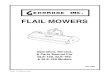FLAIL MOWERS - Gearmore, Inc. - Home · FLAIL MOWERS Operation, Service, & Parts Manual For ... Flail Mower Parts ... or mower damage and could be a potential danger to the operator