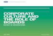 Corporate Culture and the Role of Boards - FRC · Bringing the values to life 20 ... Corporate Culture and the Role of Boards 7 ... Human resources, internal audit, ethics, 