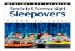 Specialty & Summer Night Sleepovers - Monterey Bay Aquarium€¦ · Our Specialty Sleepovers and Summer Night Sleepovers are an enhanced experience because they are paired with other