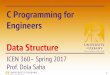 C Programming for Engineers Data Structure · 1 C Programming for Engineers Data Structure ICEN 360–Spring 2017 Prof. Dola Saha