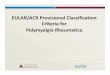 EULAR/ACR Provisional Classification Criteria for ... Class...Methods • Candidate inclusion/exclusion criteria for classification of PMR were defined through a consensus conference