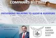 COMPANIES BILL 2012 - bcasonline.org Companies Bill, 2012 April 3, 2013 Audit & Auditors . ... Separate rates for Intangibles/electricity companies/EST etc What does the Companies