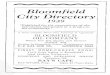 l&t Bloomfield City Directory - Indiana Genealogical Society€¦ · Bloomfield City Directory 1939 "Published for the convenience of &lie merchants and people of a progress ... PHONE