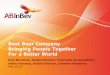 Best Beer Company Bringing People Together For a … · Best Beer Company Bringing People Together For a Better World ... 2009-2012 6 Global goals achievement ... A Inev’s global