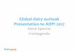 Global dairy directions - Freshagenda · Projected Commodity values Our approach 3 Import demand growth? Historical balance Milk growth Projected trade balance Market tension Product