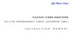 Clear-Com RCS-2700 Manual · rcs-2700 programmable source assignment panel instruction manual clear-com encore