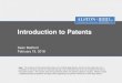 Introduction to Patents2110.me.gatech.edu/.../ab_gt_patent_law_presentation.pdf · Patent rights & infringement Pitfalls & Strategy ... protection abroad requires foreign patents