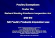 Poultry Exemptions Under the Federal Poultry …articles.extension.org/mediawiki/files/b/bd/Poultry_Exemptions...Federal Poultry Products Inspection Act and the ... What does Exempt