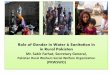 Role of Gender in Water & Sanitation in in Rural Pakistan ... · in Rural Pakistan Mr. Sabir Farhat, Secretary General, ... Diarrheal diseases ... promoting hygiene education in the