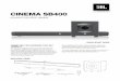 CINEMA SB400 - media.flixcar.com · CINEMA SB400 powered soundbar ... extraordinarily realistic cinema experience in your own living room. ... impact, and can be placed anywhere without