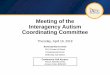 Meeting of the Interagency Autism Coordinating Committee · 1-Week Soft Skills ... Self Advocacy skills. total possible score Post training Pre training. Coaching 2 ... 2013 -> 2014