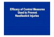 Efficacy of control measures - WHO · Efficacy of Control Measures Used to Prevent Needlestick Injuries. Outline: