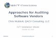 Approaches for Auditing Software Vendors - CBI | … G_ Wub… ·  · 2016-10-20Approaches for Auditing Software Vendors IVT Validation Week October 20, 2016 ... Quality Agreement