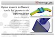 Open source software tools for powertrain optimisation Optimisation? •Multi-objective design optimisation techniques are ideal for: Finding the optimal layout of the design solution