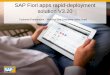 SAP Fiori apps rapid-deployment solution V3 sapidp/...SAP Fiori apps rapid-deployment solution V3.20 Customer Presentation - Mobilize your Enterprise Value Chain