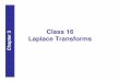 Class 16 Laplace Transforms - APMonitorapmonitor.com/che436/uploads/Main/Lecture16_notes.pdf · The Laplace transform of a function, f(t), ... Solution of ODEs by Laplace Transforms