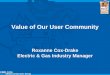 Value of Our User Community - Amazon S3 · Value of Our User Community ... – Gathen Garcia, Public Service Company of NM • Replication and Latency – Ian Fitzgerald, Truckee