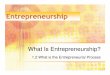 What Is Entrepreneurship? 1... · What you will learn . . . The History of Entrepreneurship The Entrepreneurial Start-up Process New Business Success and Failure Entrepreneurship