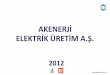 AKENERJİ ELEKTRİK ÜRETİM A.Ş. · 5 Today, with the growth of the economies, demand for energy is increasing. As a result, further investments and diversification of the energy