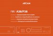 A38/P38 - Arcam Manual/A38P38_MANUAL_SH208E-F-D-N...e-4 overview Arcam’s A38 Integrated Amplifier – and its companion P38 Power Amplifier – provide class-leading sound quality