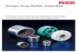 Drawn Cup Roller Clutches - gg.co.il nsk drawn cup... · Drawn cup roller clutches for metal housing consist of an ... Matching Support Needle Roller Bearing Numbers F w DC Full Complement