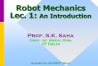Robot Mechanics Lec. 1: An Introductionsksaha.com/sites/default/files/upload_data/documents/01-02intro.pdf · Robot Mechanics Lec. 1: An Introduction Prof. S.K. Saha Dept. of Mech