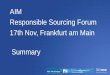 AIM Responsible Sourcing Forum 17th Nov, Frankfurt am …€¦ · with Sustainable Development challenges. CSR ... Global leader in supply chain risk and sustainability ... your commitment