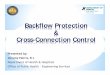 Backflow Protection Cross-Connection Control - … · Presented by: Jeremy Harris, E.I. Department of Health & Hospitals Office of Public Health – Engineering Services Backflow