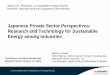 Japanese Private Sector Perspectives: Research … Private Sector Perspectives: Research and Technology for Sustainable ... Japan Society of Mechanical EngineersMitsubishi Heavy Industries,