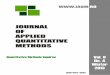 JOURNAL OF APPLIED QUANTITATIVE METHODS - …jaqm.ro/issues/volume-8,issue-4/pdfs/jaqm_vol8_issue4.pdfJOURNAL OF APPLIED QUANTITATIVE METHODS ... Ilie Tamas, University of ... Marian