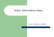 Eden Alternative Data STATISTICAL REPORT SUMMARY of Eden Alternative The Texas Long Term Care Institute (Institute) conducted a two -year study (1996 - 1998) on quality outcomes in