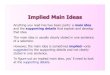 Implied Main Ideas - walesenglish - homewalesenglish.wikispaces.com/file/view/Implied_Main_Idea.pdfImplied Main Ideas Anything you read has two basic parts: a main idea and the supporting