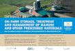 ON-FARM STORAGE, TREATMENT AND MANAGEMENT OF MANURE AND OTHER PRESCRIBED MATERIALS€¦ ·  · 2015-08-17AND MANAGEMENT OF MANURE AND OTHER PRESCRIBED MATERIALS ... housing built