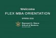 FLEX MBA ORIENTATION - Mason School of Businessmason.wm.edu/programs/flex-mba/admittedstudents/orientation/Flex... · SPRING 2015 Welcome FLEX MBA ORIENTATION (757) 221-4100 ... Category