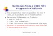 Outcomes from a 9010 TWI Program in California · 9010 TWI Program -- Dec 2006 Outcomes from a 9010 TWI Program in California This program has been in operation for over 7 years,