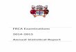 FRCA Examinations 2015 Annual Statistical Report · Ain Shams University 2 6 25.00% 8.99% Kasturba Medical College (India) 3 3 50.00% 6.74% National ... MCQ Primary OSCE & SOE Final
