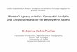 Womens Agency in India : Geospatial Analytics and … · Session :Implementation: Analytics, Intelligence and Derivatives of Geostats Integration for Business and Society Womens Agency