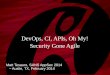 DevOps, CI, APIs, Oh My! Security Gone Agile - SANS CI, APIs, Oh My! Security Gone Agile Matt Tesauro, SANS AppSec 2014 – Austin, TX, February 2014 . RACKSPACE ... Securing Apps