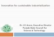 Innovation for sustainable industrialization - ris.org.in · • Feasibility Studies on Mixing of Flyash in Clay-Flyash Brick Making for the State of Haryana • CPCB – National