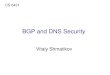 BGP and DNS Security - Department of Computer Scienceshmat/courses/cs6431/bgp-dns.pdfBGP and DNS Security Vitaly Shmatikov CS 6431 slide 2 Internet Is a Network of Networks local network