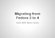 Fedora 3 to 4 Migrating from - 2016.code4lib.org2016.code4lib.org/slides/Workshop-Fedora4-Hydra-Migration.pdf · Fedora-Migrate Advantages & Disadvantages Learn basics of ActiveFedora