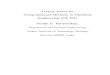Lecture Notes for Computational Methods in Chemical ... · Lecture Notes for Computational Methods in Chemical Engineering (CL 701) Sachin C. Patwardhan, Department of Chemical Engineering,