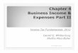 Chapter 4 Business Income & Expenses Part II - … Individuals Lecture IV... ·  · 2012-04-22Chapter 4 Business Income & Expenses Part II Income Tax Fundamentals ... Apply tax rules