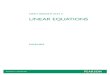 LINEAR EQUATIONS - 1.cdn.edl.io€¦ · math grade 8 unit 5 linear equations exercises. ... a system of linear equations ... solving problems 