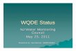 WQDE Status - nj.gov · WQDE Status NJ Water Monitoring Council May 25, ... RCER BURLINGT OCEAN R ATLANTIC ... 2/8/2010 Media Water w ater Water w ater Water w