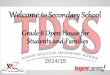 Grade 8 Open House for Students and Families - yrdsb.ca … · Welcome to Secondary School . Grade 8 Open House for Students and Families . 2014/15