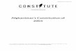 Afghanistan's Constitution of 2004 · constituteproject.org PDF generated: 17 Jan 2018, 15:42 Afghanistan 2004 Page 2 Table of contents Preamble 